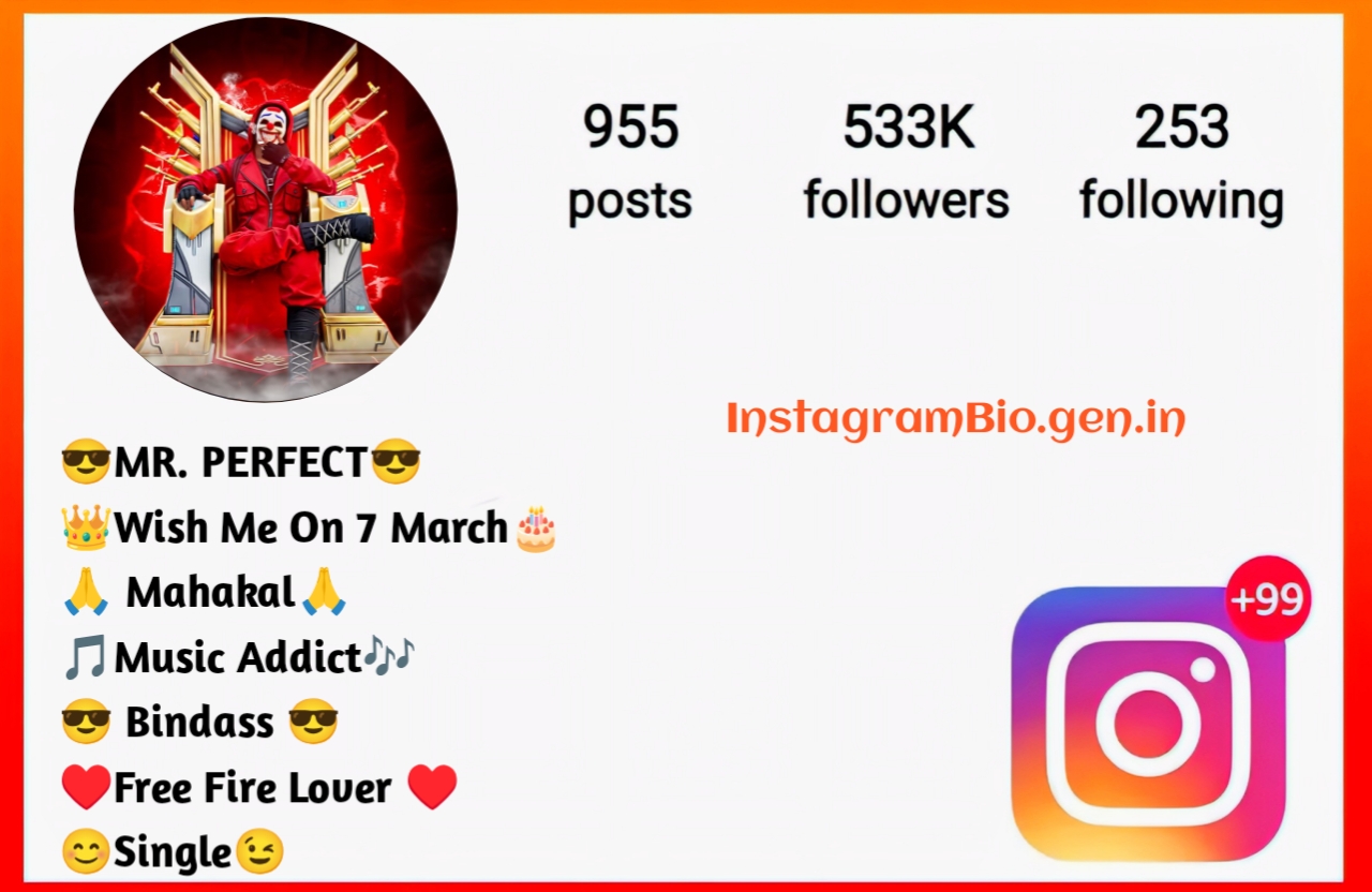 Free Fire Instagram Bio Free Fire Instagram Bio